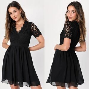 Elegant Black Lace Dress